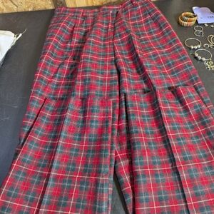 Red and Black Plaid Pants